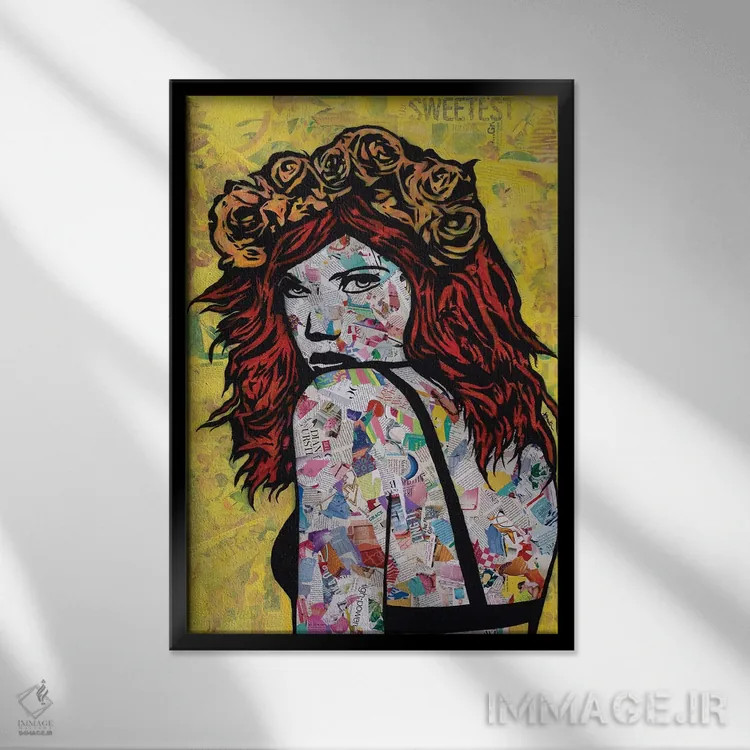 تابلو اِم شعلهور اثر امی اسمیت - نمای قابدار مشکی