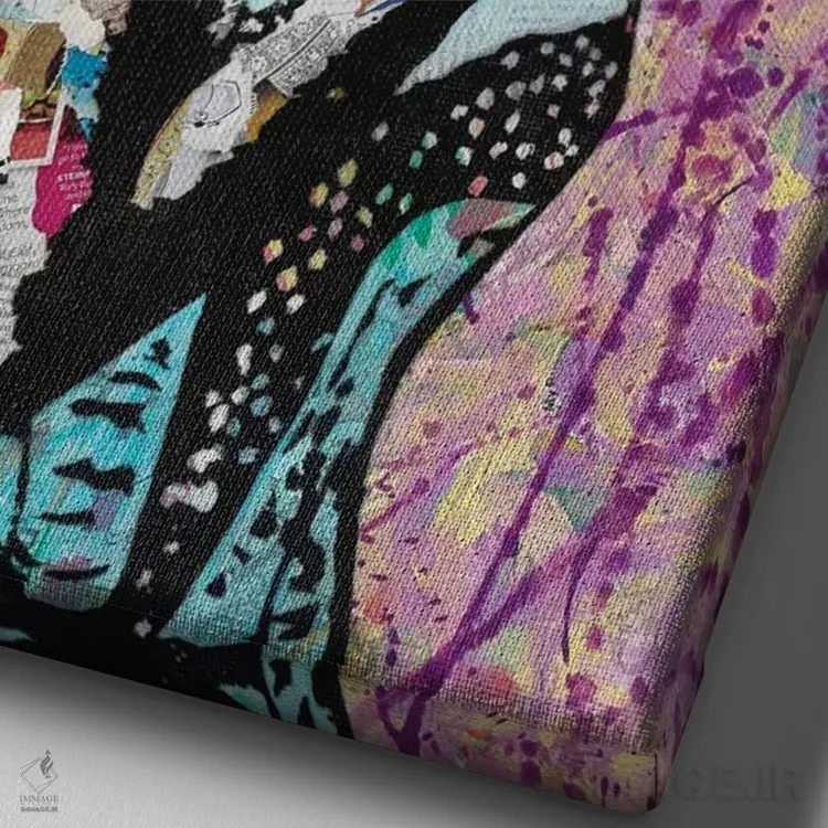 تابلو مراقبتکننده اثر امی اسمیت - نمای نزدیک بافت بوم