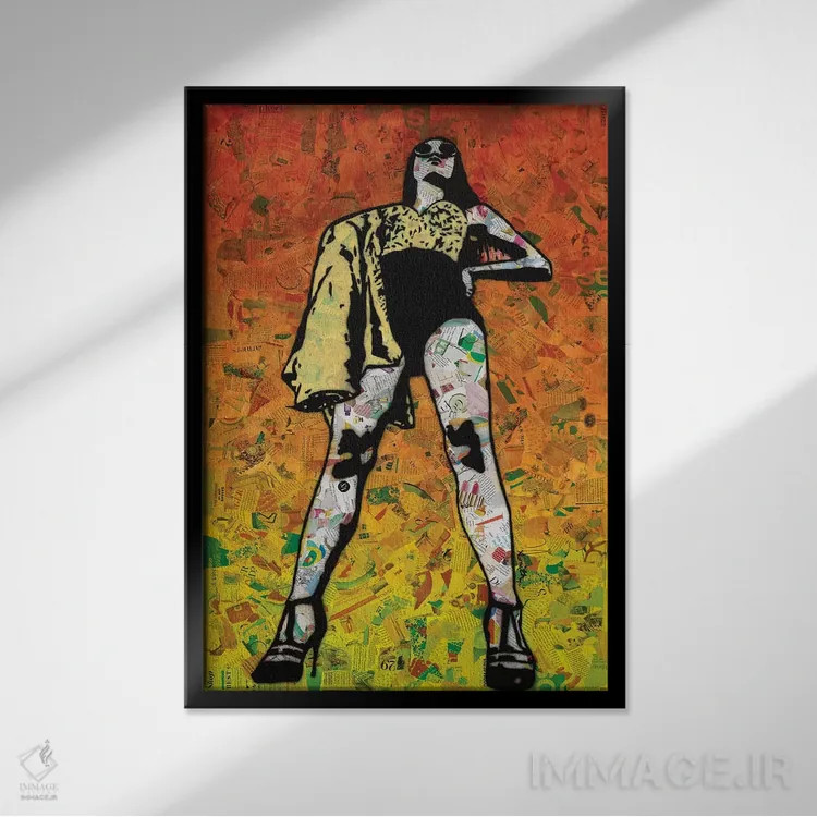 تابلو شجاع اثر امی اسمیت - نمای قابدار مشکی