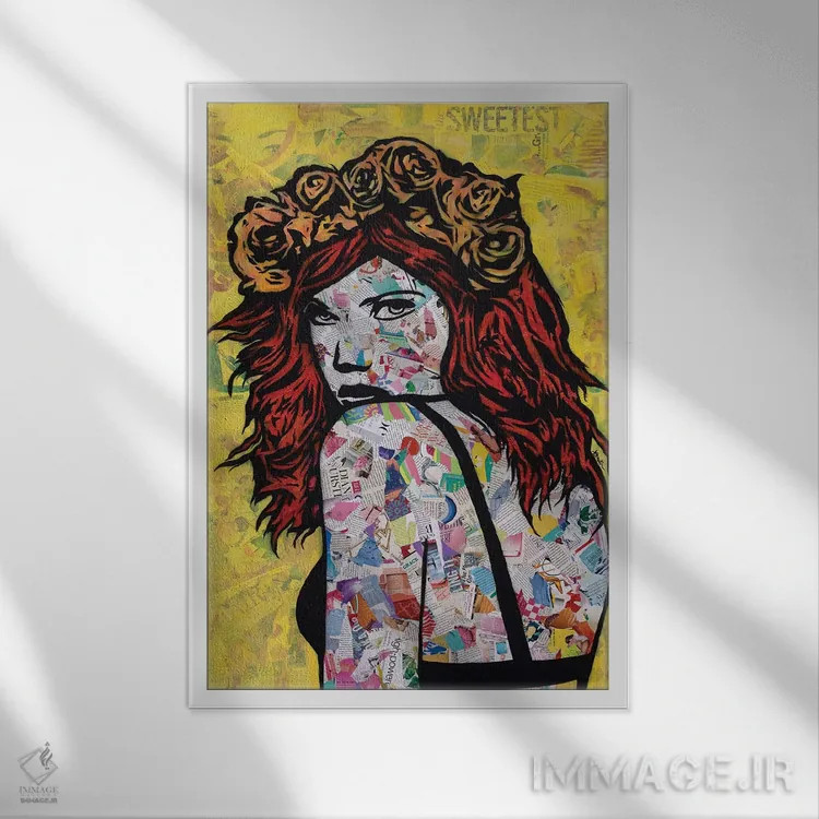 تابلو اِم شعلهور اثر امی اسمیت - نمای قابدار سفید