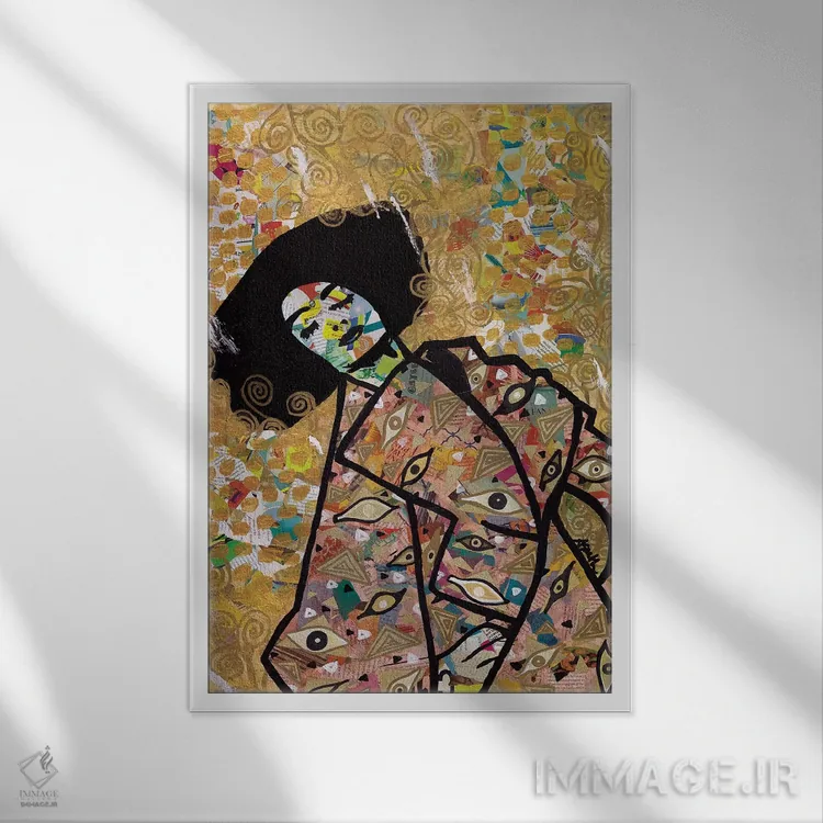 تابلو چشمها به تو اثر امی اسمیت - نمای قابدار سفید