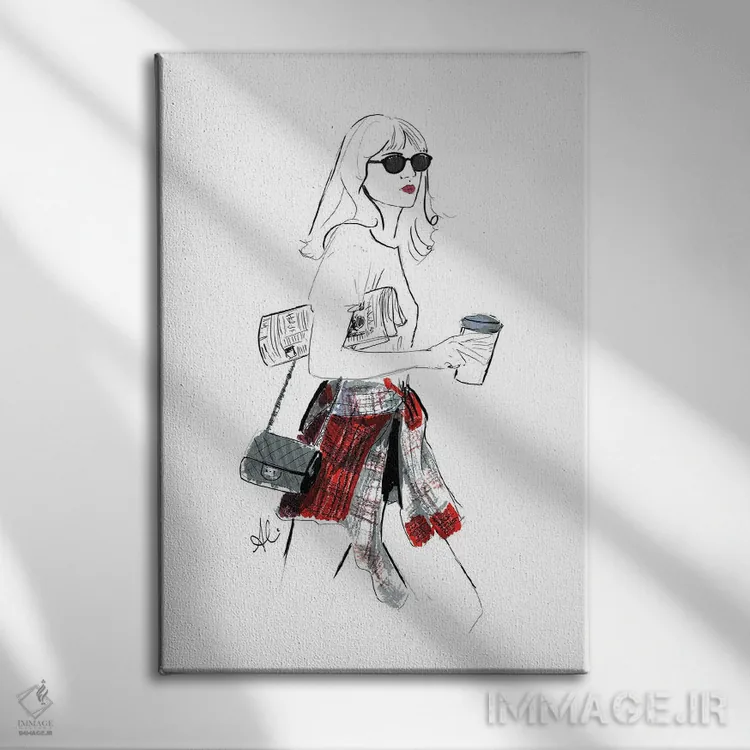 تابلو الکسا (نام خاص) اثر آلیسون پِتری - نمای روبهرو روی دیوار