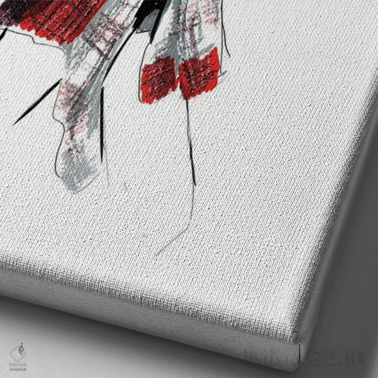 تابلو الکسا (نام خاص) اثر آلیسون پِتری - نمای نزدیک بافت بوم