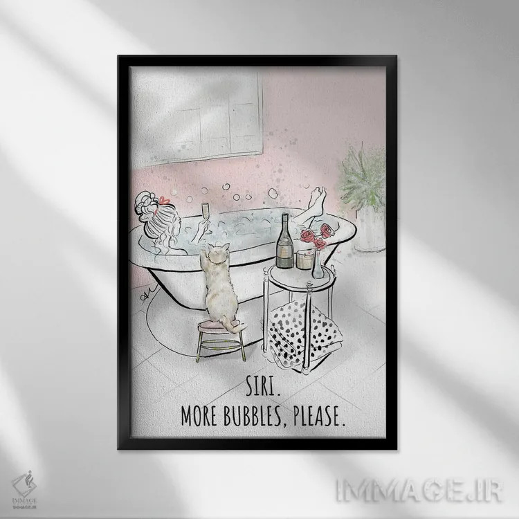 تابلو سیری؛ حبابهای بیشتر اثر آلیسون پِتری - نمای قابدار مشکی