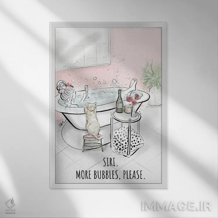 تابلو سیری؛ حبابهای بیشتر اثر آلیسون پِتری - نمای قابدار سفید