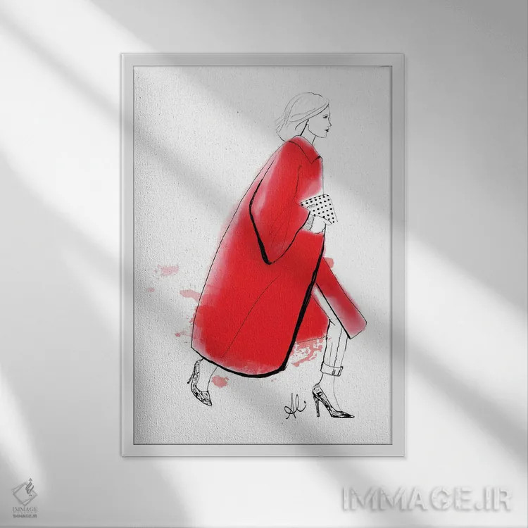 تابلو استلا (نام خاص) اثر آلیسون پِتری - نمای قابدار سفید