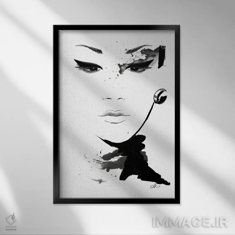 تابلو اوفتلیا (نام خاص) اثر آلیسون پِتری - نمای قابدار مشکی