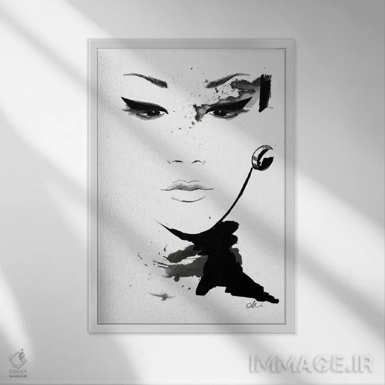 تابلو اوفتلیا (نام خاص) اثر آلیسون پِتری - نمای قابدار سفید