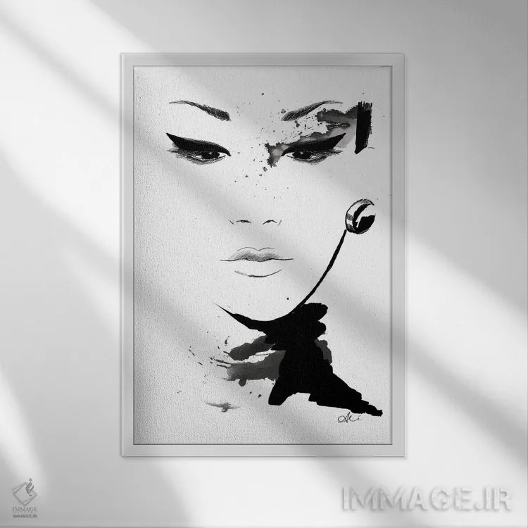 تابلو اوفتلیا (نام خاص) اثر آلیسون پِتری - نمای قابدار سفید