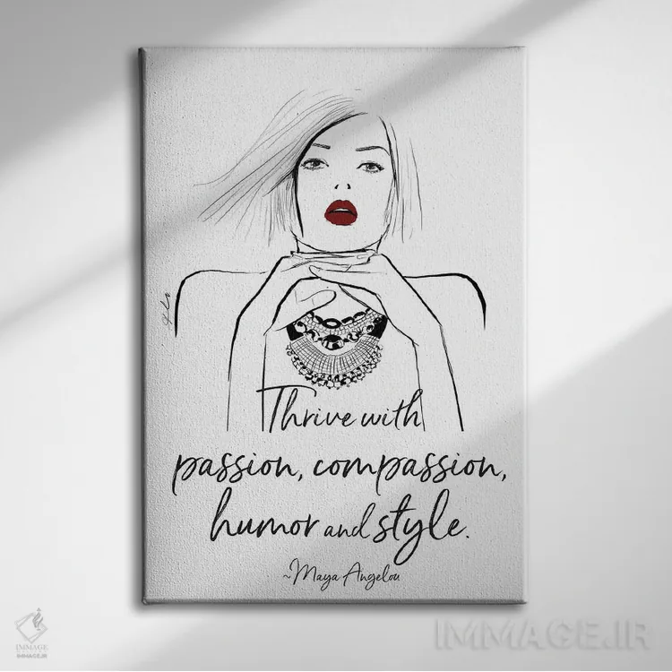 تابلو با اشتیاق شکوفا شو اثر آلیسون پِتری - نمای روبهرو روی دیوار