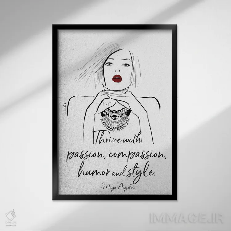 تابلو با اشتیاق شکوفا شو اثر آلیسون پِتری - نمای قابدار مشکی