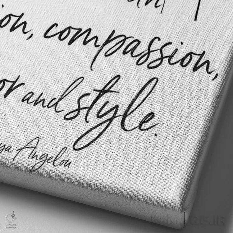 تابلو با اشتیاق شکوفا شو اثر آلیسون پِتری - نمای نزدیک بافت بوم