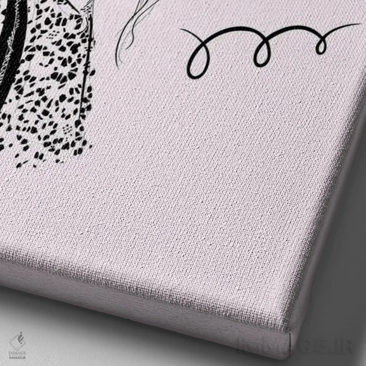 تابلو قصههای پریان اثر آلیسون پِتری - نمای نزدیک بافت بوم