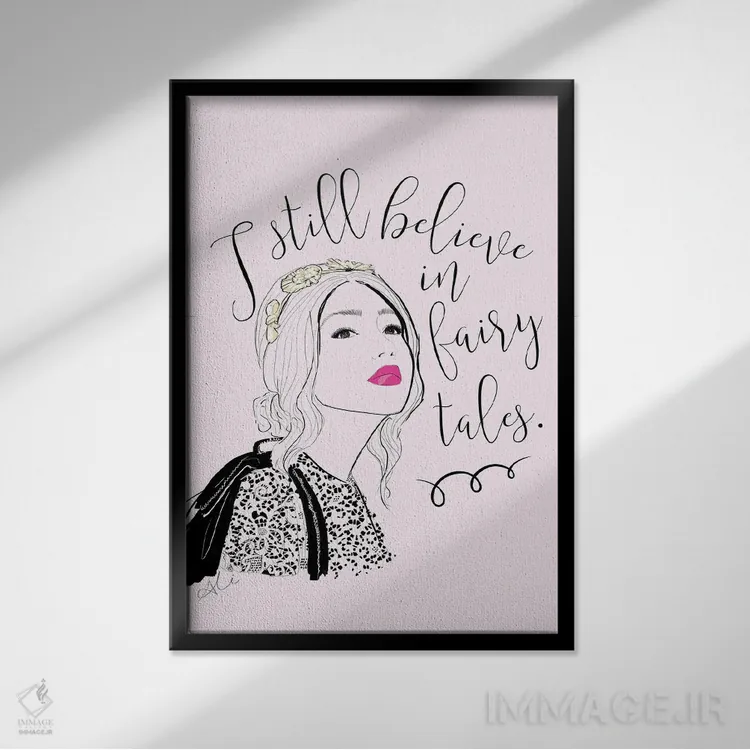 تابلو قصههای پریان اثر آلیسون پِتری - نمای قابدار مشکی