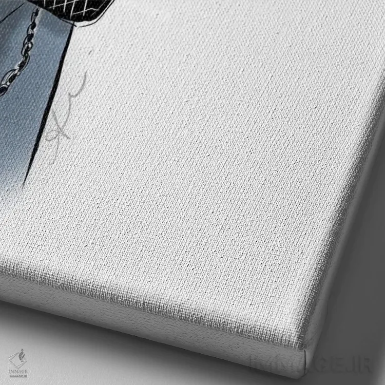 تابلو مجلهٔ قهوه اثر آلیسون پِتری - نمای نزدیک بافت بوم