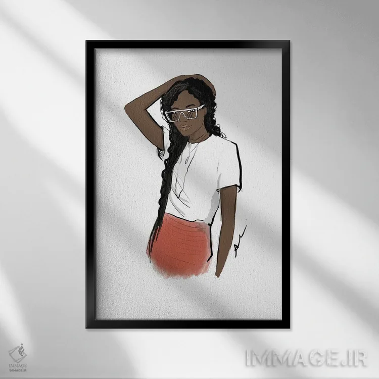 تابلو کیوپید معمولی اثر آلیسون پِتری - نمای قابدار مشکی