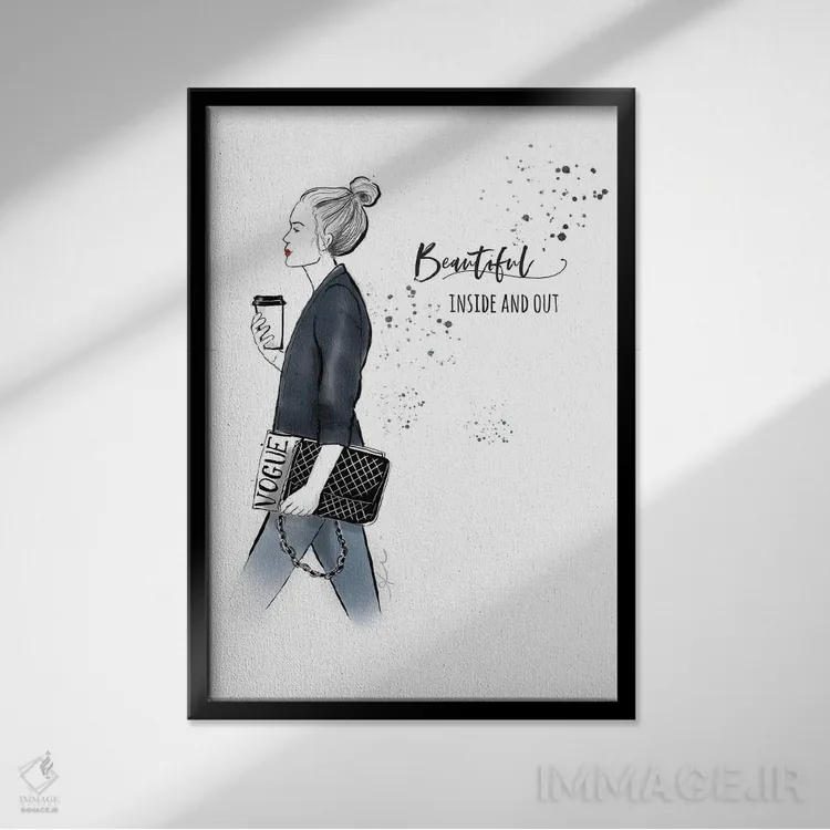 تابلو زیبا از درون و بیرون اثر آلیسون پِتری - نمای قابدار مشکی