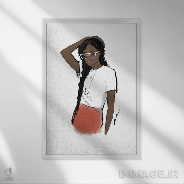 تابلو کیوپید معمولی اثر آلیسون پِتری - نمای قابدار سفید