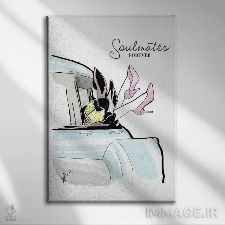 تابلو نیمههای گمشده اثر آلیسون پِتری - نمای روبهرو روی دیوار