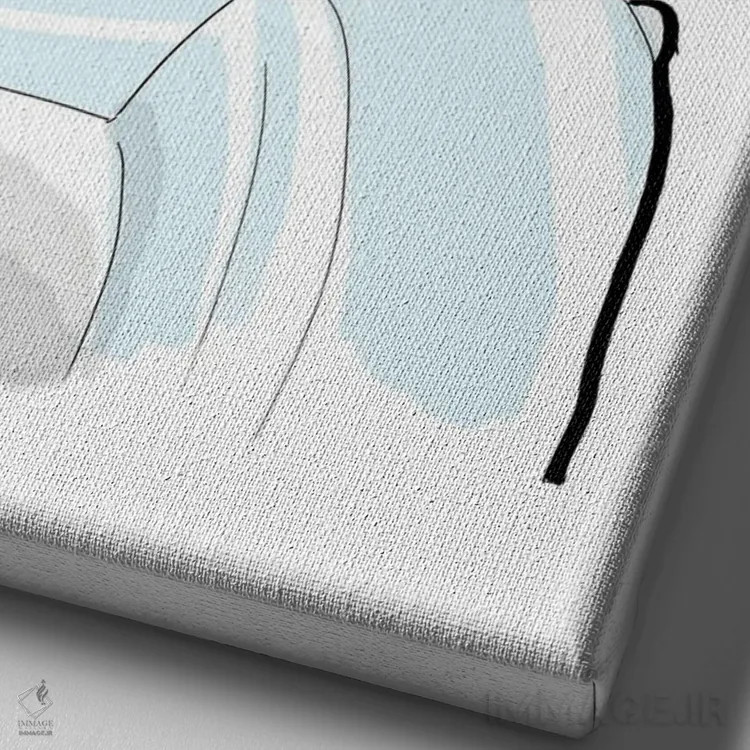 تابلو نیمههای گمشده اثر آلیسون پِتری - نمای نزدیک بافت بوم