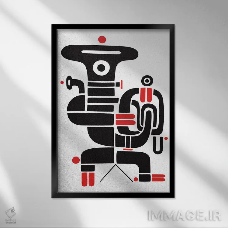 تابلو مرد لولهای اثر آنتونی اسکوییزاتو - نمای قابدار مشکی