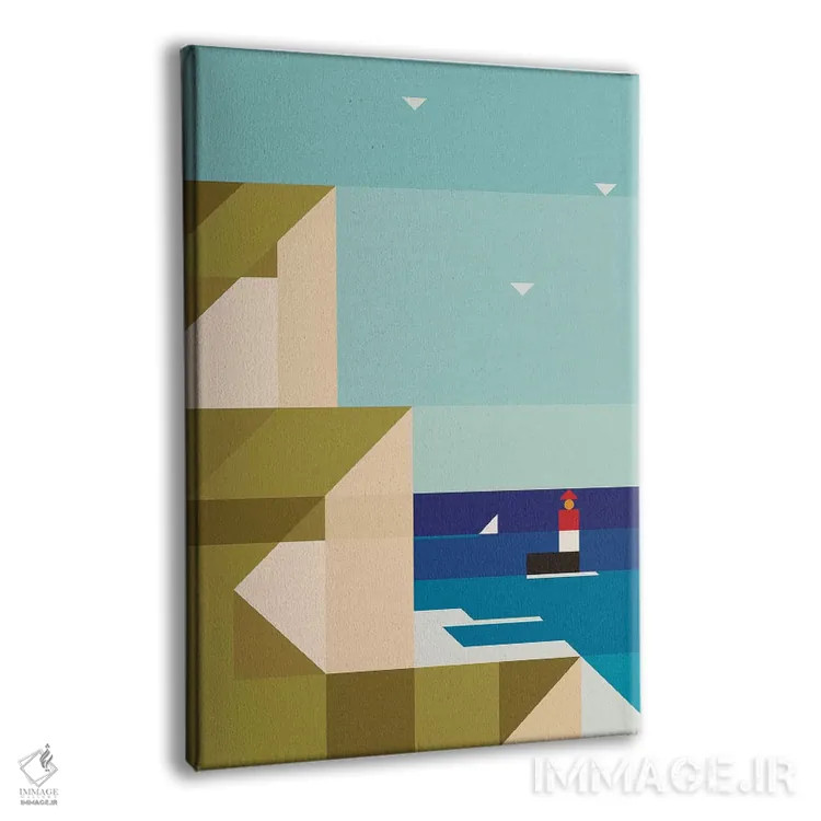 تابلو صخرههای دریایی اثر آنتونی اسکوییزاتو - نمای پرسپکتیو محصول