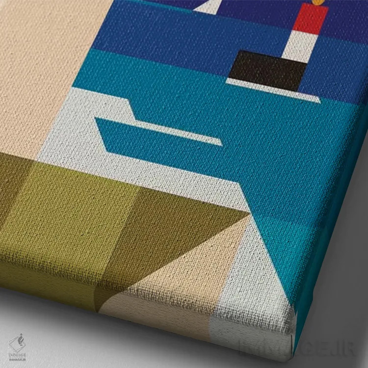 تابلو صخرههای دریایی اثر آنتونی اسکوییزاتو - نمای نزدیک بافت بوم