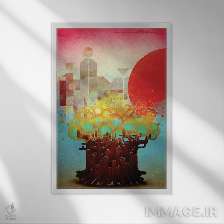 تابلو نماهای هوایی اثر آنتونی اسکوییزاتو - نمای قابدار سفید