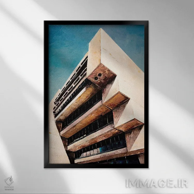 تابلو شهر دالاس اثر آنتونی اسکوییزاتو - نمای قابدار مشکی