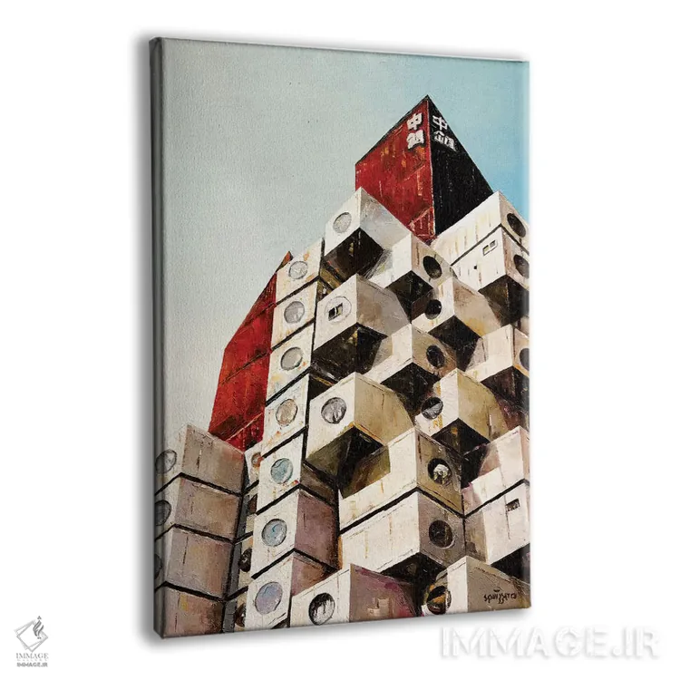 تابلو برج ناکاگین (توکیو) اثر آنتونی اسکوییزاتو - نمای پرسپکتیو محصول