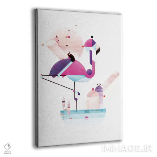 تابلو فلامینگوی آرام اثر آنتونی اسکوییزاتو - نمای پرسپکتیو محصول