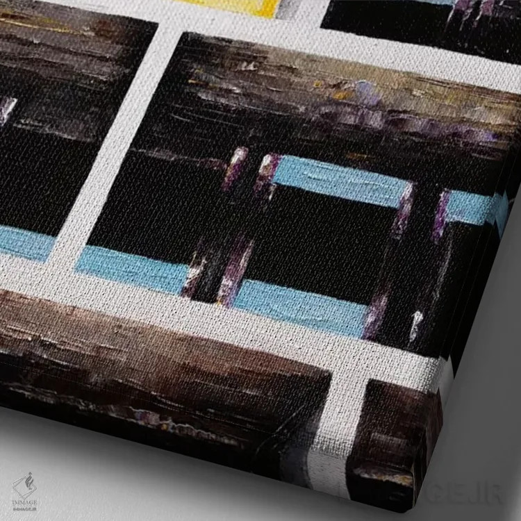 تابلو لوکوربوزیه چاندیگار (شهر هند) اثر آنتونی اسکوییزاتو - نمای نزدیک بافت بوم