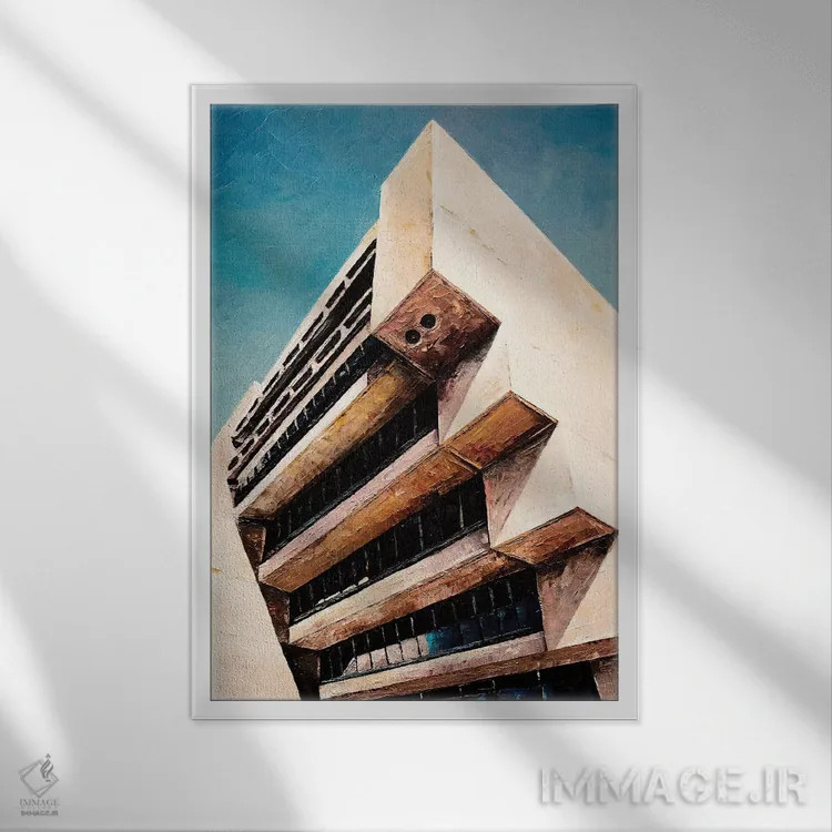 تابلو شهر دالاس اثر آنتونی اسکوییزاتو - نمای قابدار سفید