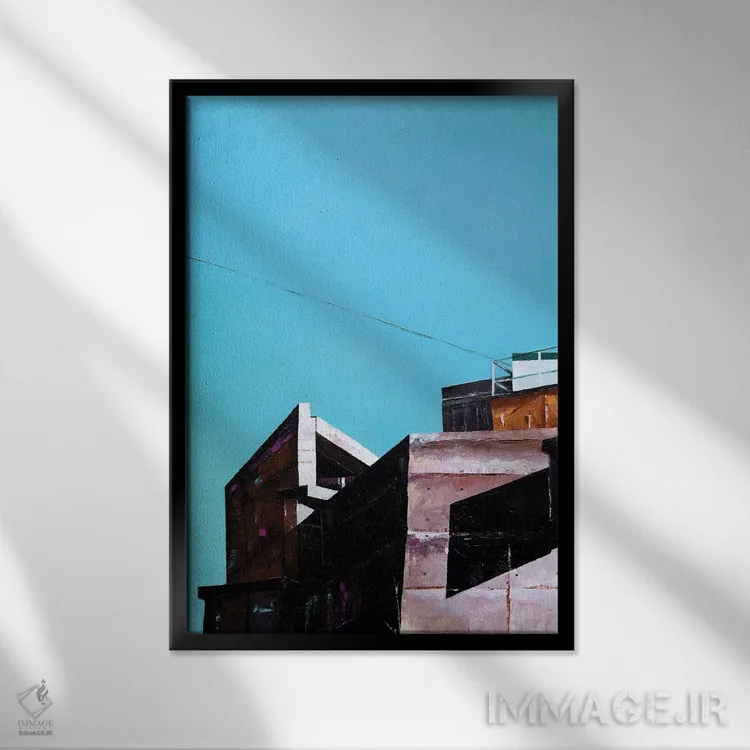 تابلو خرز (شهر در اسپانیا) اثر آنتونی اسکوییزاتو - نمای قابدار مشکی