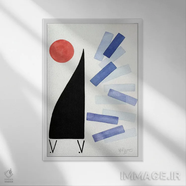 تابلو جاز آزاد اثر آنتونی اسکوییزاتو - نمای قابدار سفید