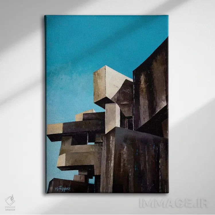 تابلو وترابا (هنرمند یا بنا) اثر آنتونی اسکوییزاتو - نمای روبهرو روی دیوار