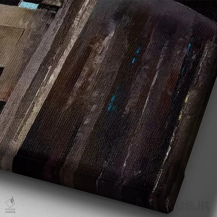 تابلو وترابا (هنرمند یا بنا) اثر آنتونی اسکوییزاتو - نمای نزدیک بافت بوم