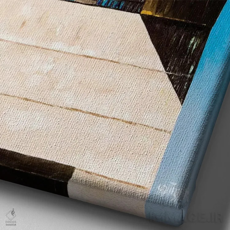 تابلو سانتیاگو I (شهر یا اسم) اثر آنتونی اسکوییزاتو - نمای نزدیک بافت بوم