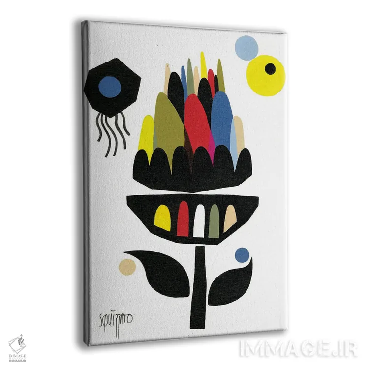 تابلو کنگر فرنگی کیهانی (فرانسوی) اثر آنتونی اسکوییزاتو - نمای پرسپکتیو محصول