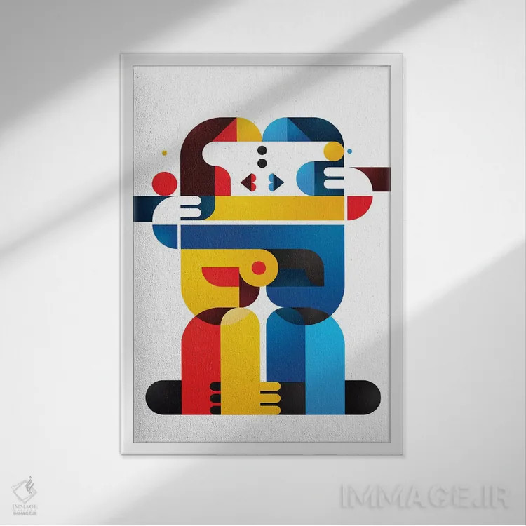 تابلو بوسه در توکیو اثر آنتونی اسکوییزاتو - نمای قابدار سفید