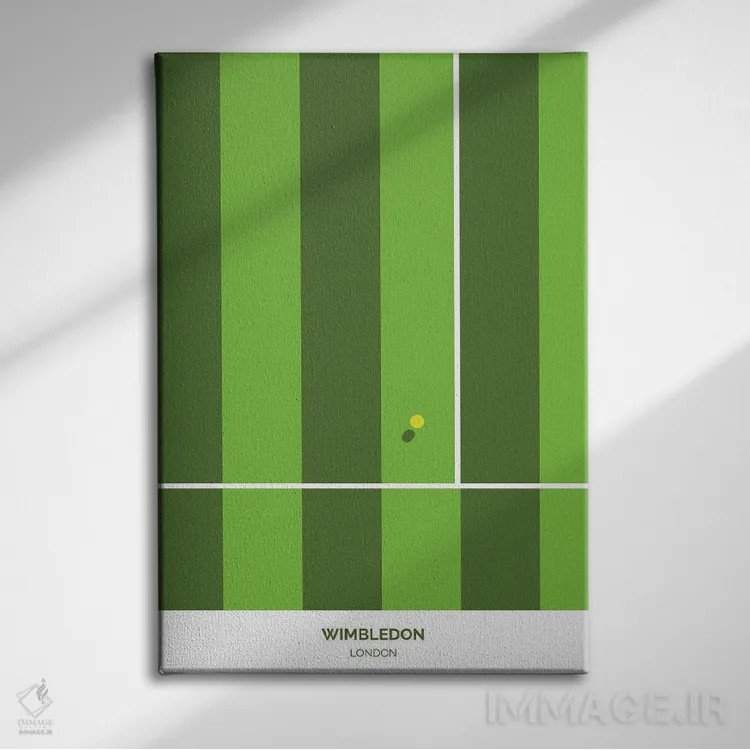 تابلو ویمبلدون (تنیس) اثر آویسیکس - نمای روبهرو روی دیوار