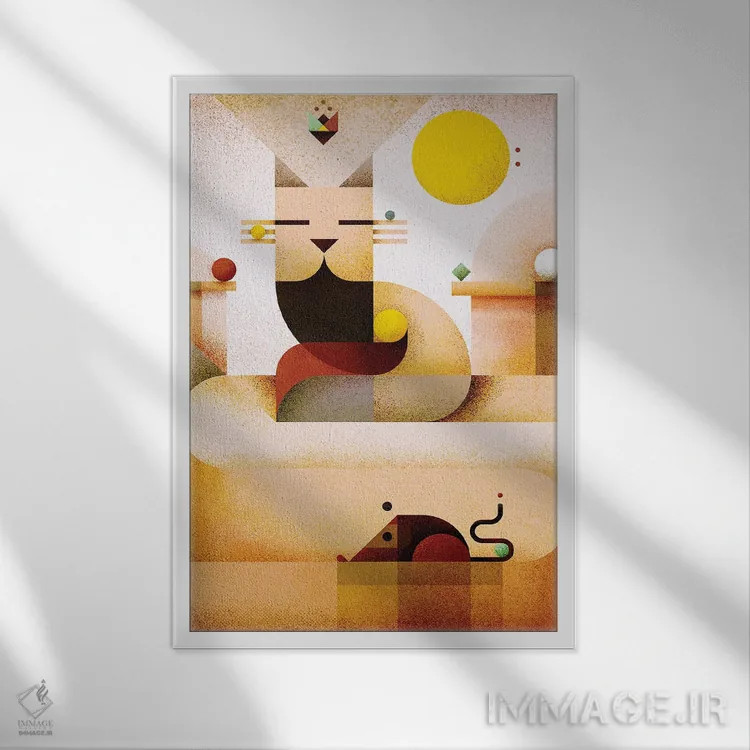 تابلو استاد ذن اثر آنتونی اسکوییزاتو - نمای قابدار سفید