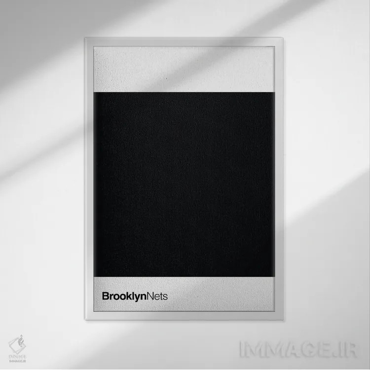 تابلو بسکتبال بروکلین نتس اثر آویسیکس - نمای قابدار سفید