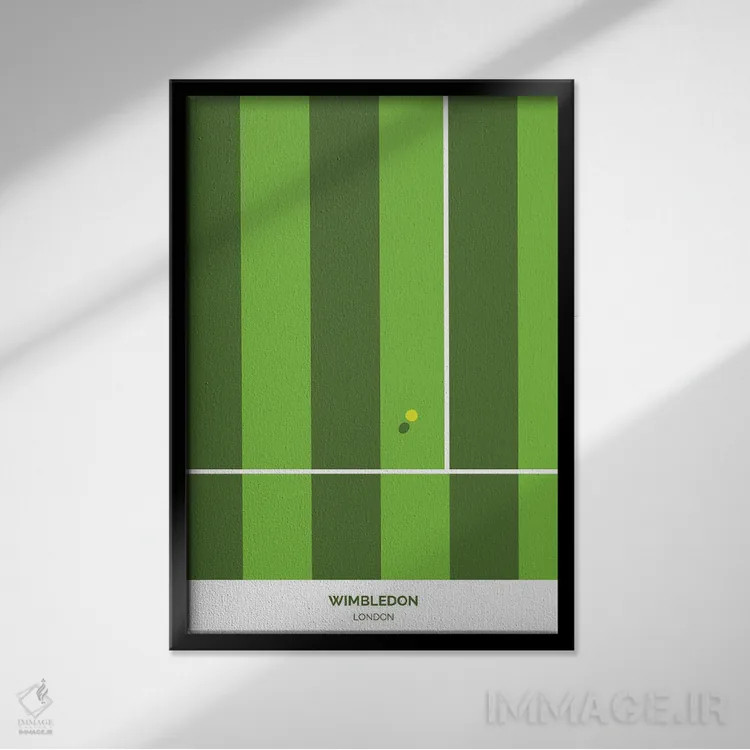 تابلو ویمبلدون (تنیس) اثر آویسیکس - نمای قابدار مشکی
