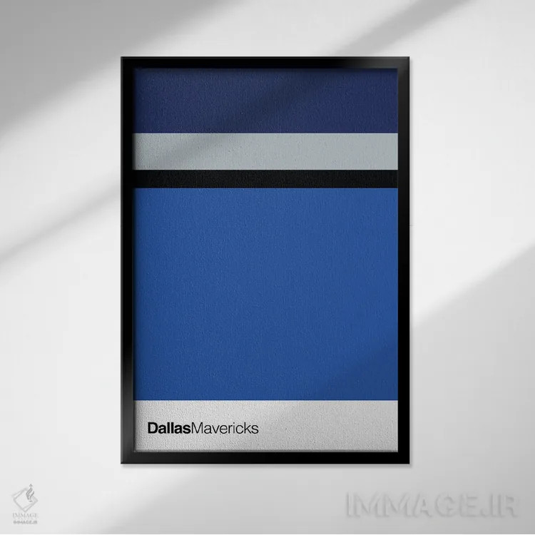 تابلو بسکتبال دالاس ماوریکس اثر آویسیکس - نمای قابدار مشکی