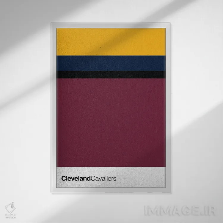 تابلو بسکتبال کلیولند کاوالیرز اثر آویسیکس - نمای قابدار سفید