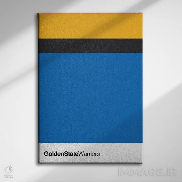 تابلو بسکتبال گلدن استیت وریرز اثر آویسیکس - نمای روبهرو روی دیوار