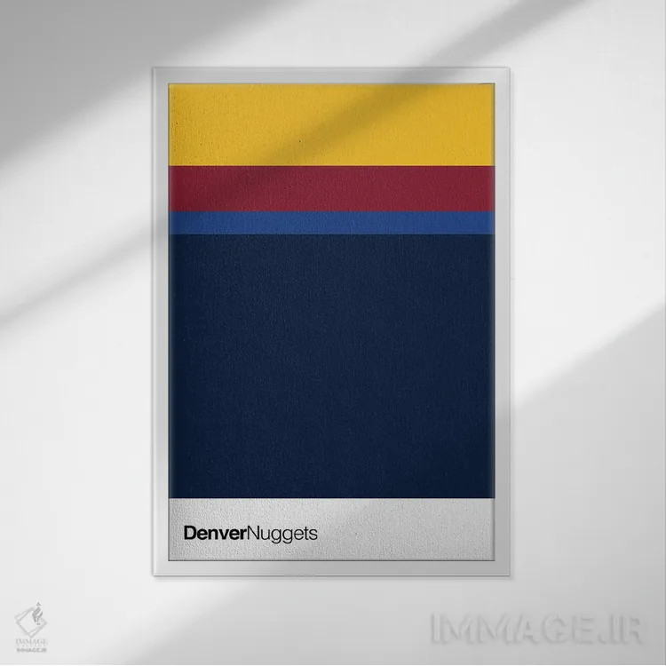 تابلو بسکتبال دنور ناگتس اثر آویسیکس - نمای قابدار سفید