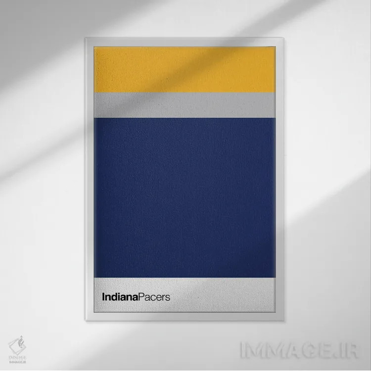 تابلو بسکتبال ایندیانا پیسرز اثر آویسیکس - نمای قابدار سفید