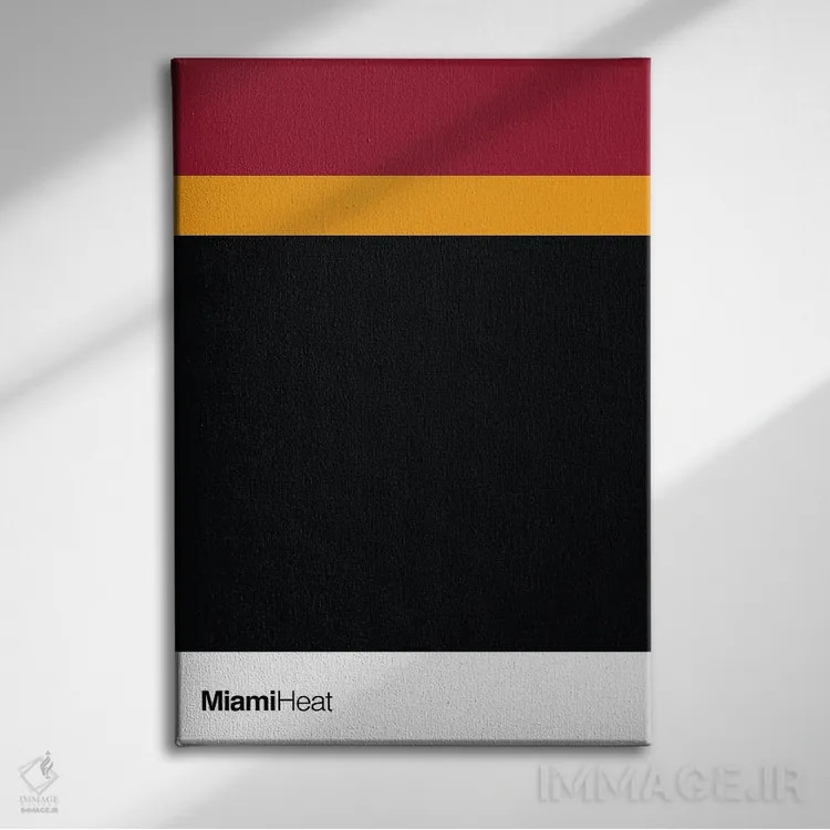 تابلو بسکتبال میامی هیت اثر آویسیکس - نمای روبهرو روی دیوار